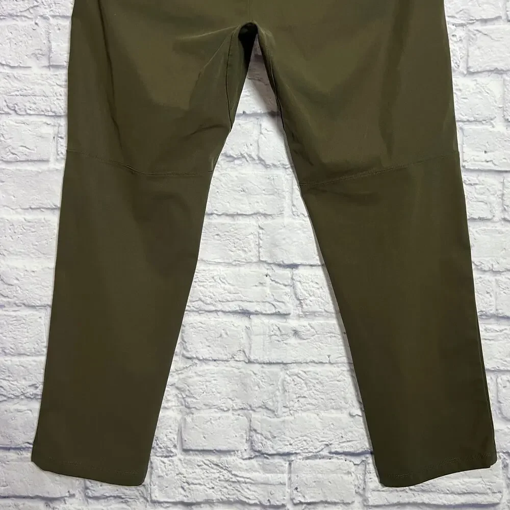 Lululemon Commission Pant MENS 33x26 SHORT Olive Green ABC Chino RUNS SMALL